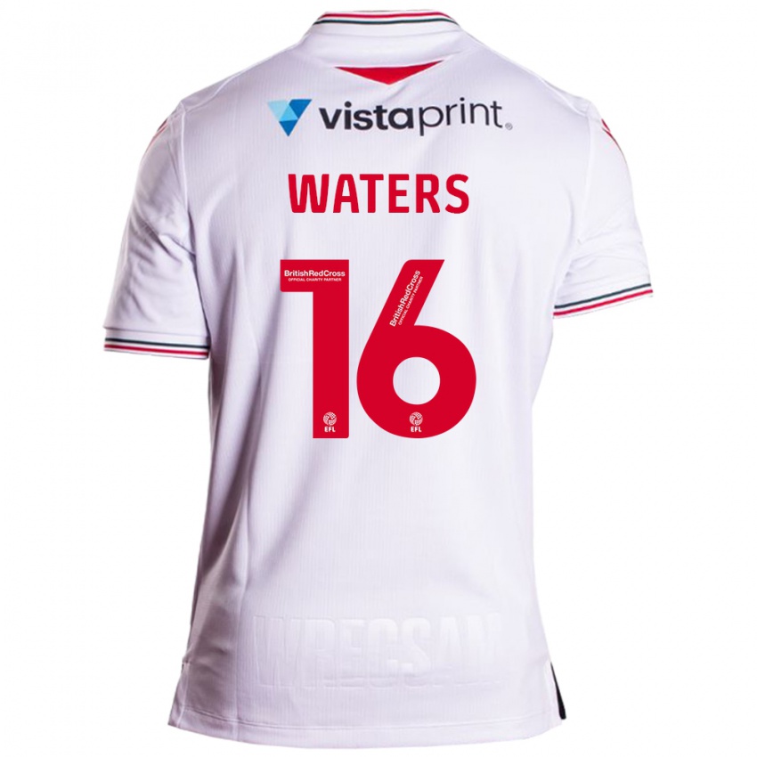 Børn Billy Waters #16 Hvid Udebane Spillertrøjer 2023/24 Trøje T-Shirt