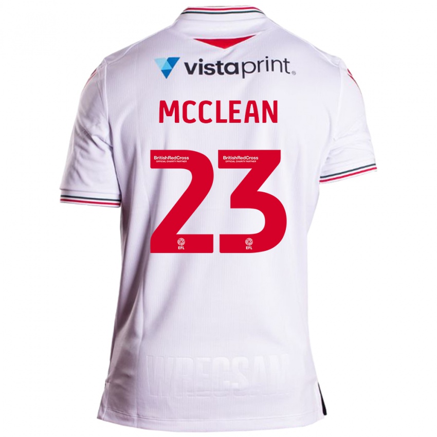 Børn James Mcclean #23 Hvid Udebane Spillertrøjer 2023/24 Trøje T-Shirt