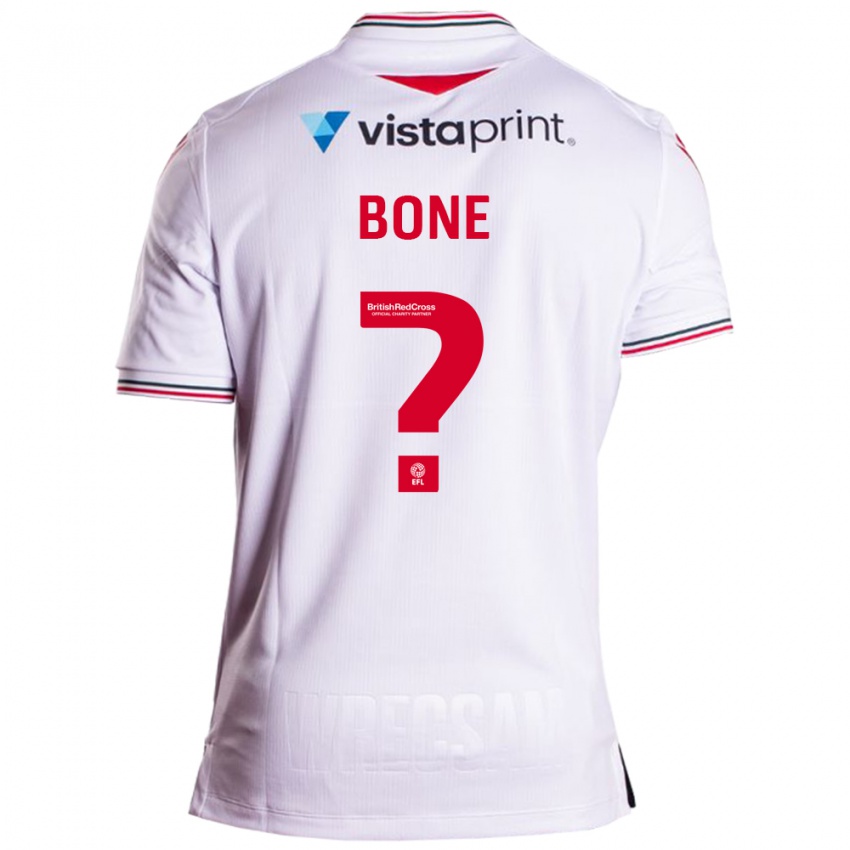 Børn Kai Bone #0 Hvid Udebane Spillertrøjer 2023/24 Trøje T-Shirt
