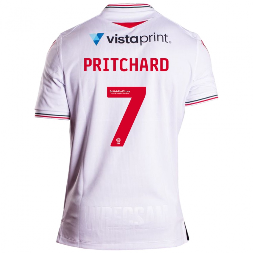 Børn Rebecca Pritchard #7 Hvid Udebane Spillertrøjer 2023/24 Trøje T-Shirt