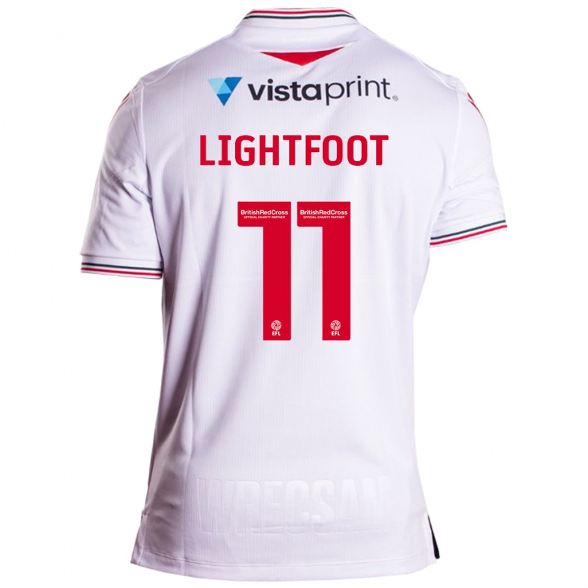 Børn Amber Lightfoot #11 Hvid Udebane Spillertrøjer 2023/24 Trøje T-Shirt