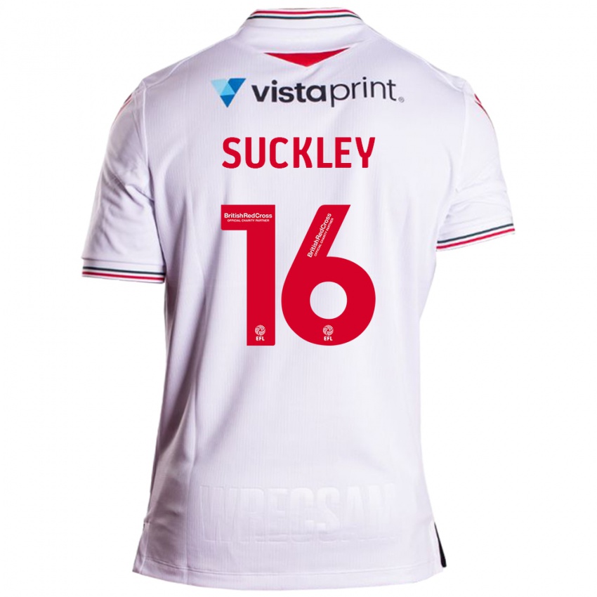 Børn Ava Suckley #16 Hvid Udebane Spillertrøjer 2023/24 Trøje T-Shirt