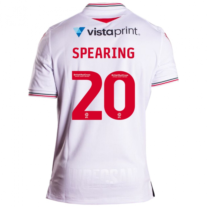 Børn Natasha Spearing #20 Hvid Udebane Spillertrøjer 2023/24 Trøje T-Shirt