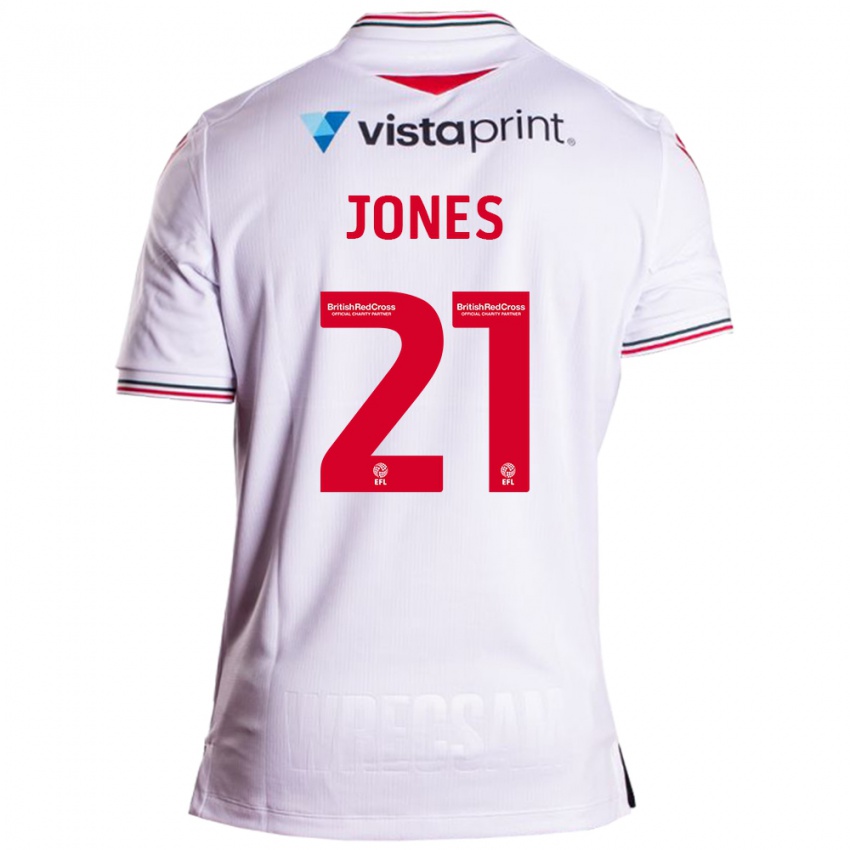 Børn Lili Jones #21 Hvid Udebane Spillertrøjer 2023/24 Trøje T-Shirt