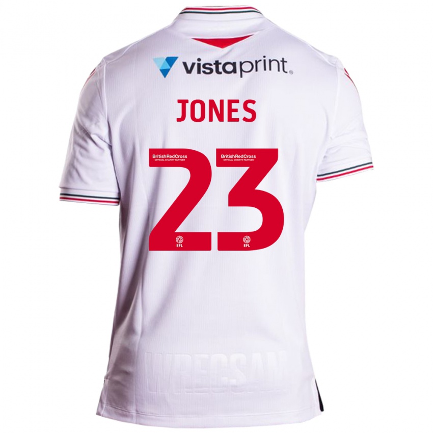 Børn Ruby Jones #23 Hvid Udebane Spillertrøjer 2023/24 Trøje T-Shirt