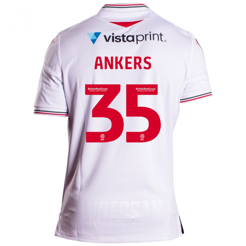 Børn Chloe Ankers #35 Hvid Udebane Spillertrøjer 2023/24 Trøje T-Shirt