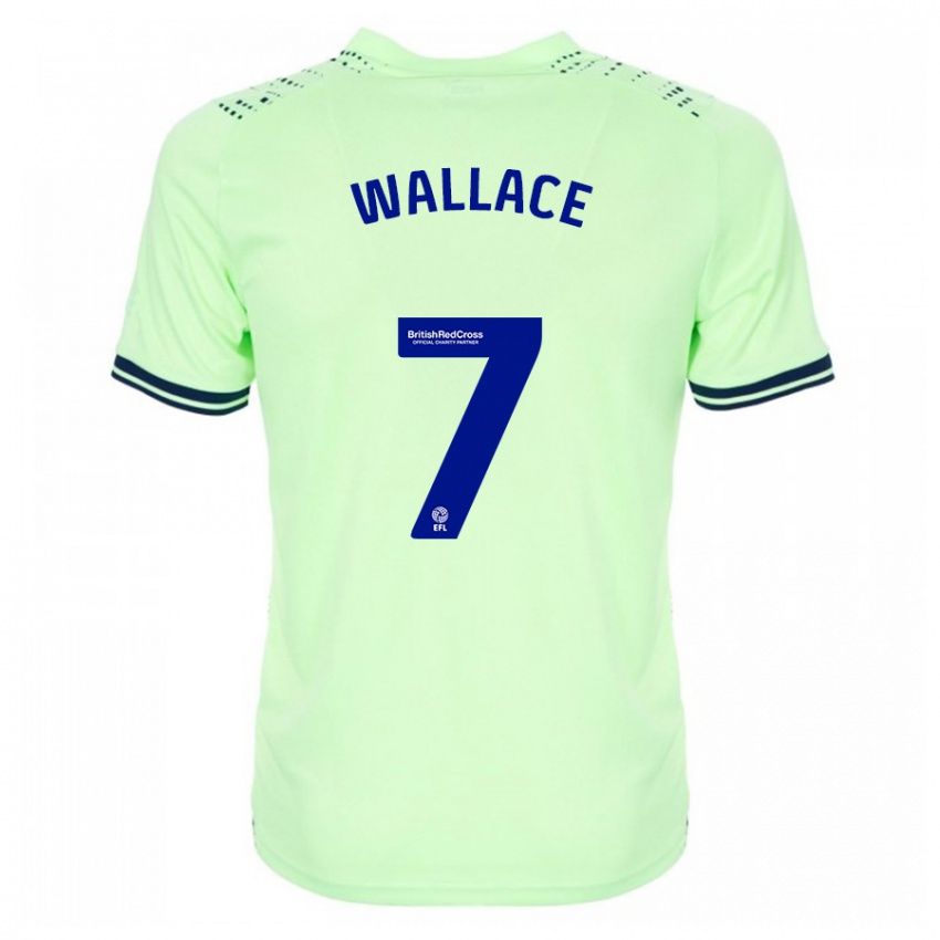 Børn Jed Wallace #7 Flåde Udebane Spillertrøjer 2023/24 Trøje T-Shirt