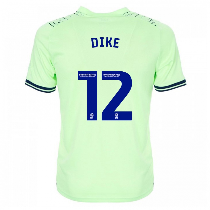 Børn Daryl Dike #12 Flåde Udebane Spillertrøjer 2023/24 Trøje T-Shirt