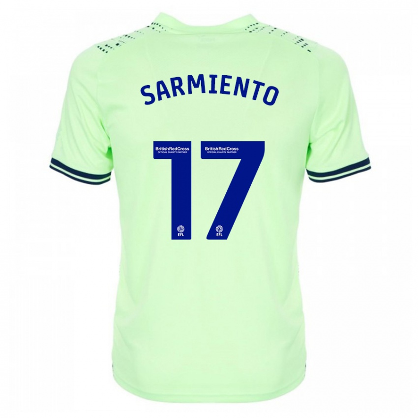 Børn Jeremy Sarmiento #17 Flåde Udebane Spillertrøjer 2023/24 Trøje T-Shirt