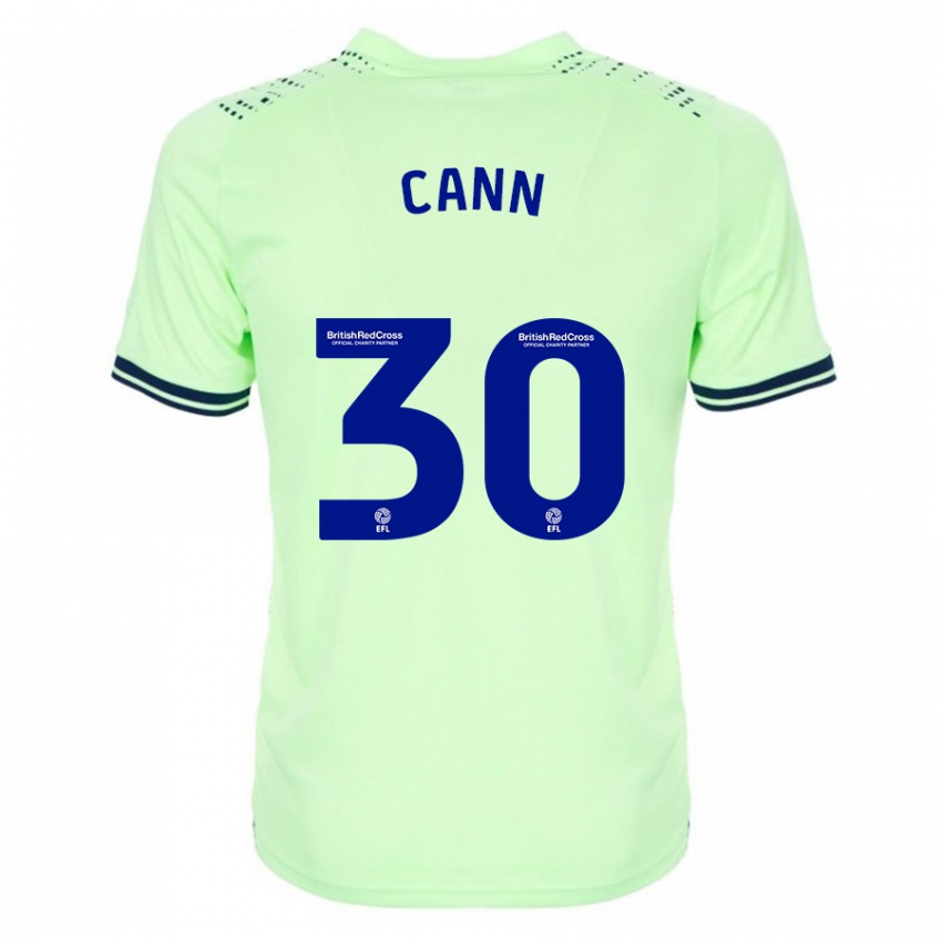 Børn Ted Cann #30 Flåde Udebane Spillertrøjer 2023/24 Trøje T-Shirt