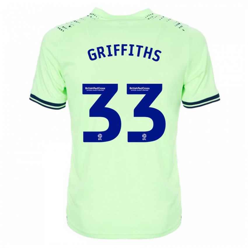 Børn Josh Griffiths #33 Flåde Udebane Spillertrøjer 2023/24 Trøje T-Shirt