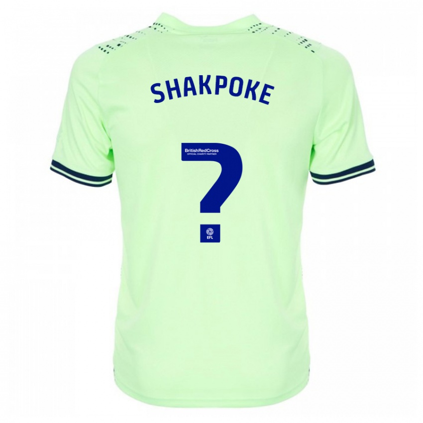 Børn Ruben Shakpoke #0 Flåde Udebane Spillertrøjer 2023/24 Trøje T-Shirt