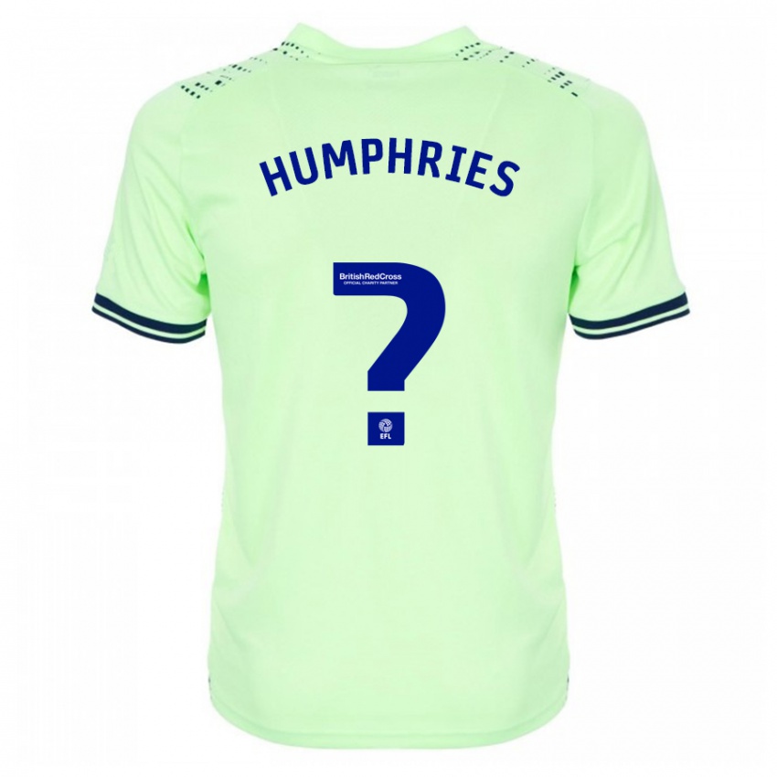 Børn Evan Humphries #0 Flåde Udebane Spillertrøjer 2023/24 Trøje T-Shirt