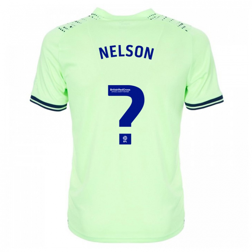 Børn Deago Nelson #0 Flåde Udebane Spillertrøjer 2023/24 Trøje T-Shirt