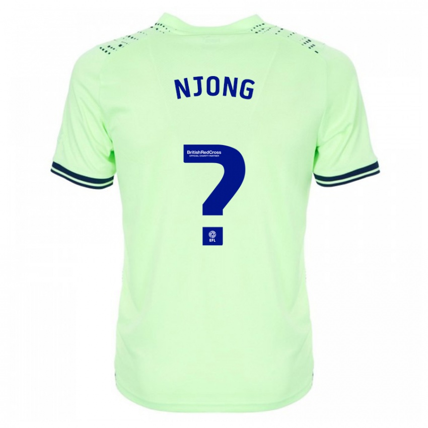 Børn Alessandro Njong #0 Flåde Udebane Spillertrøjer 2023/24 Trøje T-Shirt