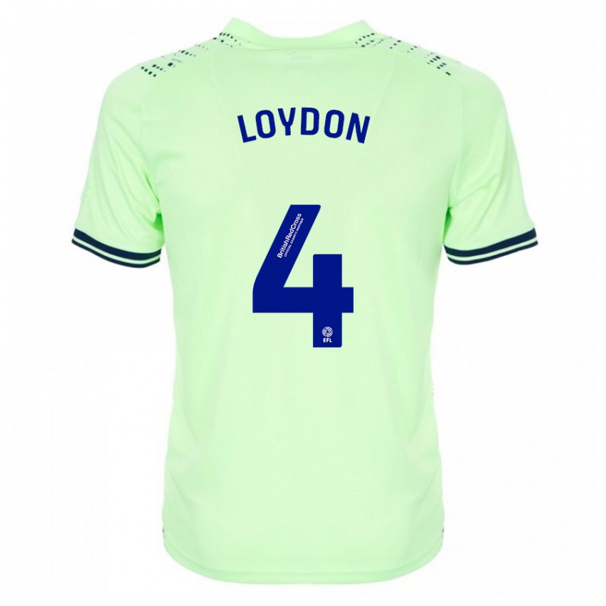 Børn Abi Loydon #4 Flåde Udebane Spillertrøjer 2023/24 Trøje T-Shirt