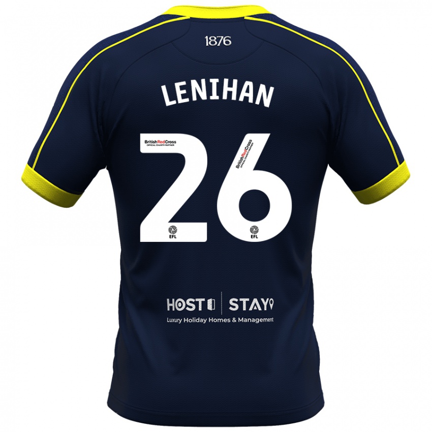 Børn Darragh Lenihan #26 Flåde Udebane Spillertrøjer 2023/24 Trøje T-Shirt