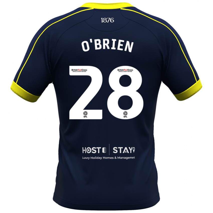 Børn Lewis O'brien #28 Flåde Udebane Spillertrøjer 2023/24 Trøje T-Shirt