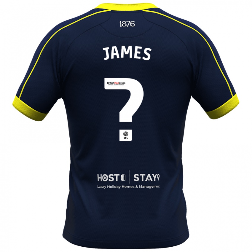 Børn Daniel James #0 Flåde Udebane Spillertrøjer 2023/24 Trøje T-Shirt