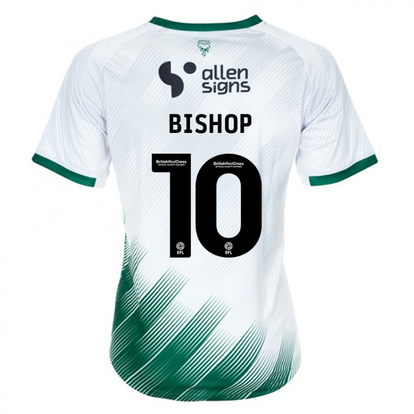 Børn Teddy Bishop #10 Hvid Udebane Spillertrøjer 2023/24 Trøje T-Shirt