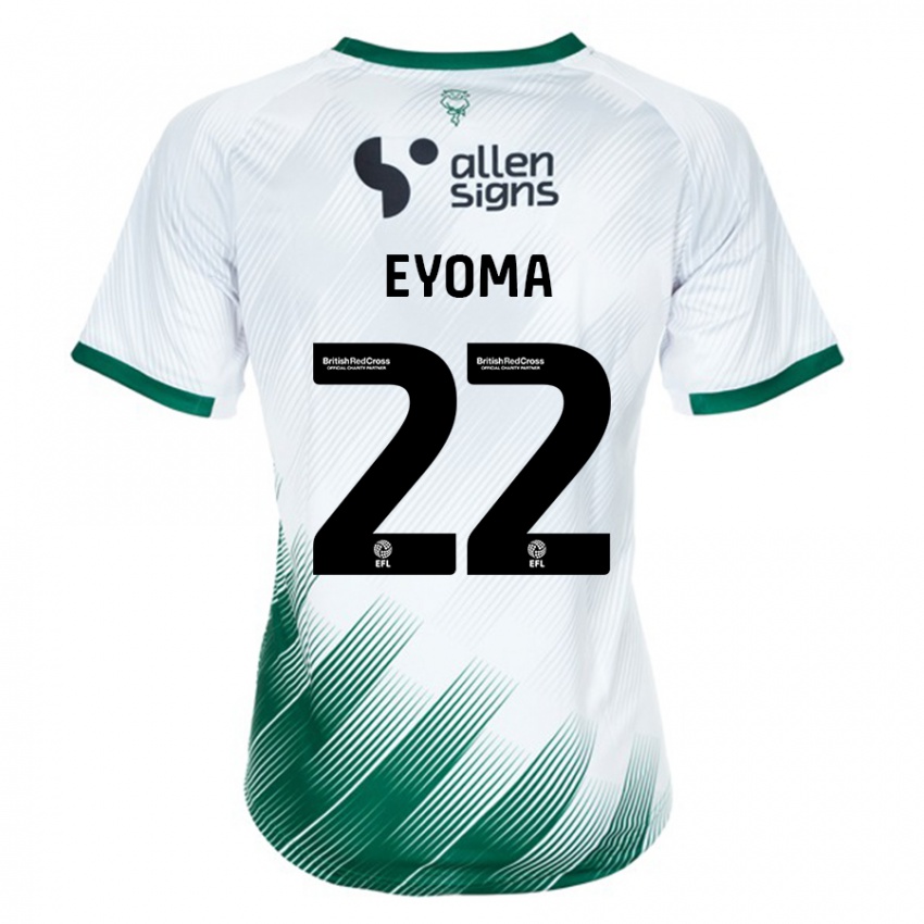 Børn Timothy Eyoma #22 Hvid Udebane Spillertrøjer 2023/24 Trøje T-Shirt