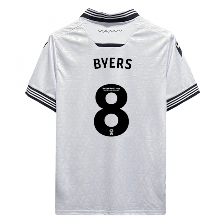 Børn George Byers #8 Hvid Udebane Spillertrøjer 2023/24 Trøje T-Shirt