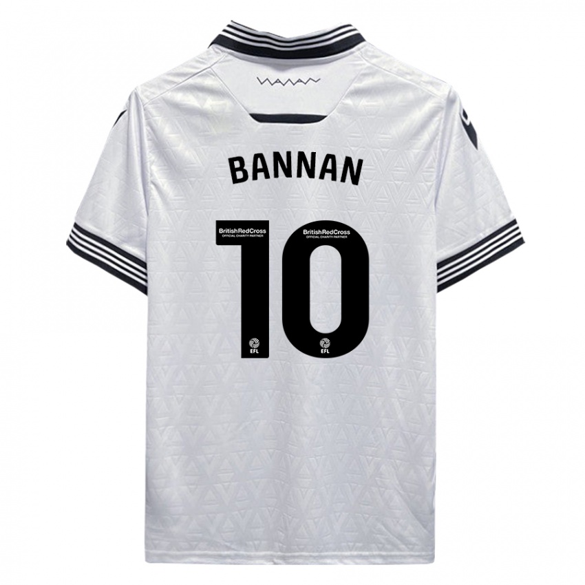 Børn Barry Bannan #10 Hvid Udebane Spillertrøjer 2023/24 Trøje T-Shirt