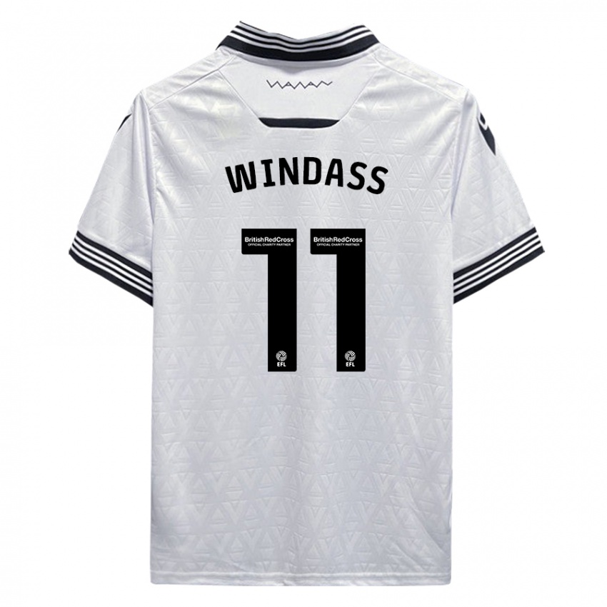 Børn Josh Windass #11 Hvid Udebane Spillertrøjer 2023/24 Trøje T-Shirt