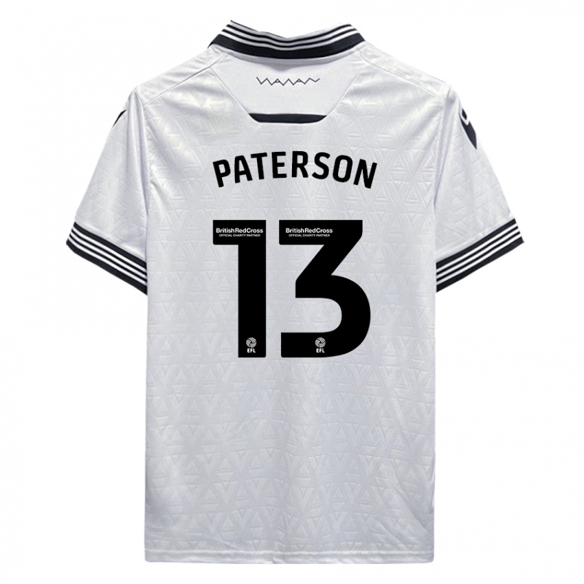 Børn Callum Paterson #13 Hvid Udebane Spillertrøjer 2023/24 Trøje T-Shirt