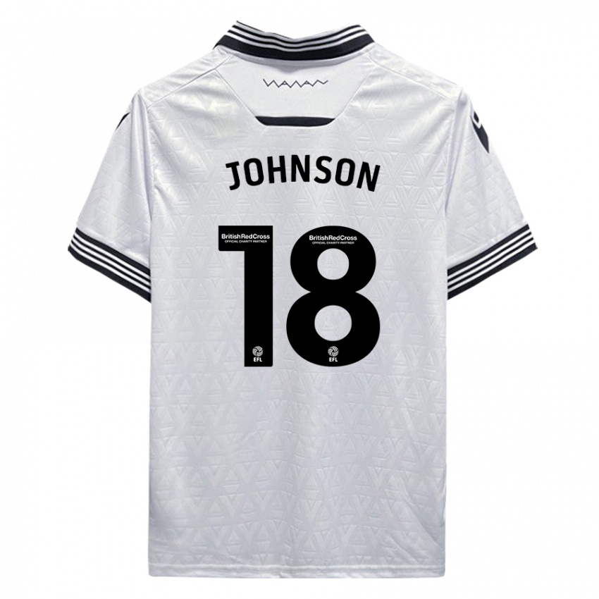 Børn Marvin Johnson #18 Hvid Udebane Spillertrøjer 2023/24 Trøje T-Shirt