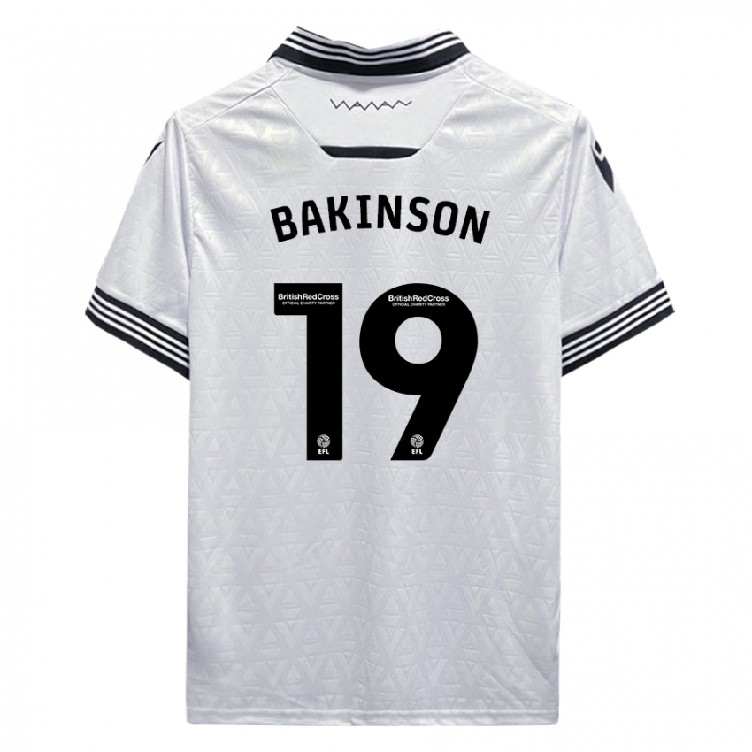 Børn Tyreeq Bakinson #19 Hvid Udebane Spillertrøjer 2023/24 Trøje T-Shirt