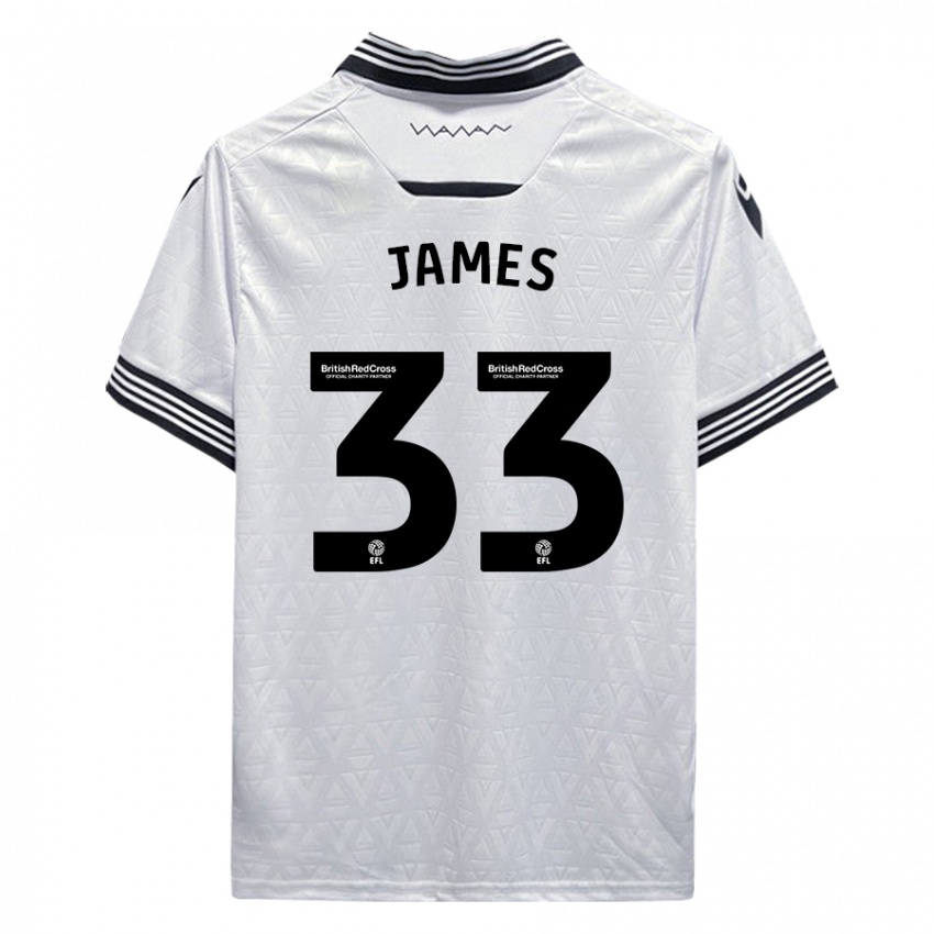 Børn Reece James #33 Hvid Udebane Spillertrøjer 2023/24 Trøje T-Shirt