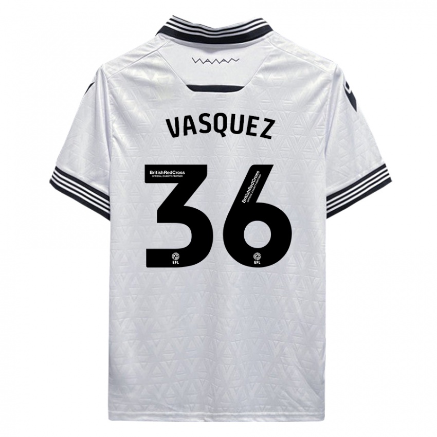 Børn Devis Vásquez #36 Hvid Udebane Spillertrøjer 2023/24 Trøje T-Shirt