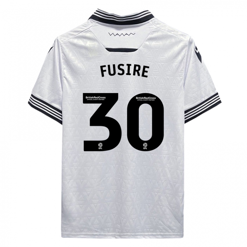 Børn Sean Fusire #30 Hvid Udebane Spillertrøjer 2023/24 Trøje T-Shirt