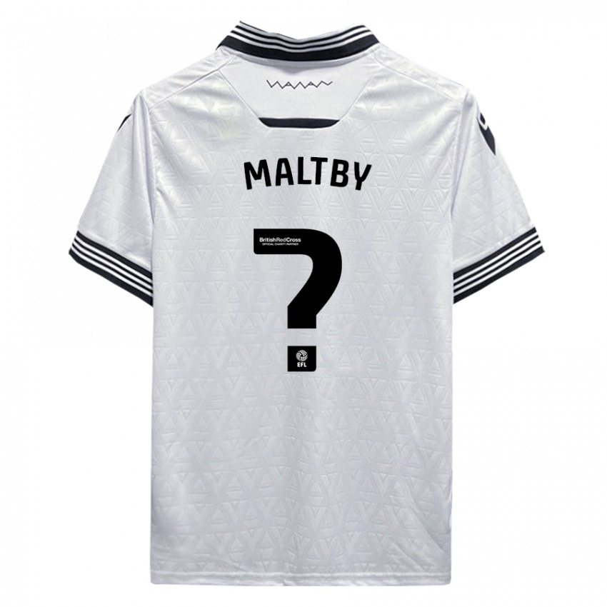 Børn Mackenzie Maltby #0 Hvid Udebane Spillertrøjer 2023/24 Trøje T-Shirt