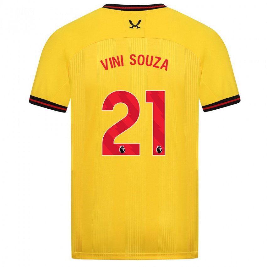 Børn Vini Souza #21 Gul Udebane Spillertrøjer 2023/24 Trøje T-Shirt