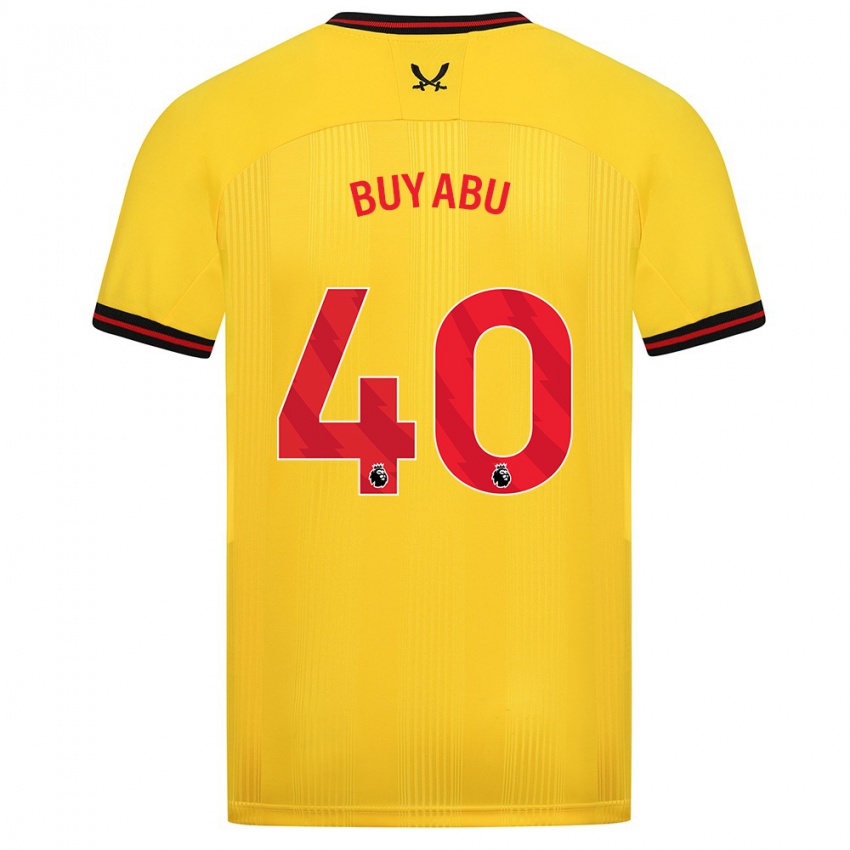 Børn Jili Buyabu #40 Gul Udebane Spillertrøjer 2023/24 Trøje T-Shirt