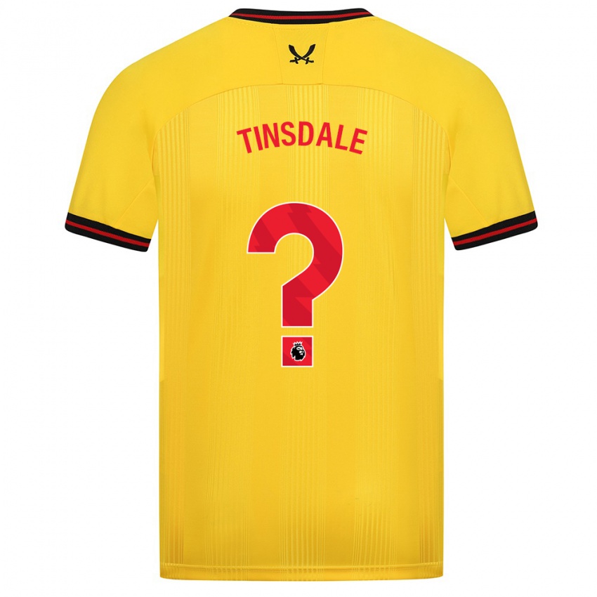 Børn Jay Tinsdale #0 Gul Udebane Spillertrøjer 2023/24 Trøje T-Shirt