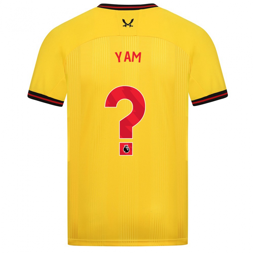 Børn Callum Yam #0 Gul Udebane Spillertrøjer 2023/24 Trøje T-Shirt