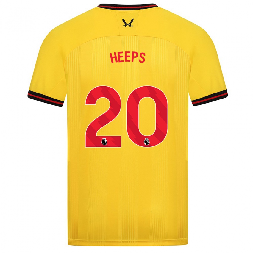 Børn Eleanor Heeps #20 Gul Udebane Spillertrøjer 2023/24 Trøje T-Shirt