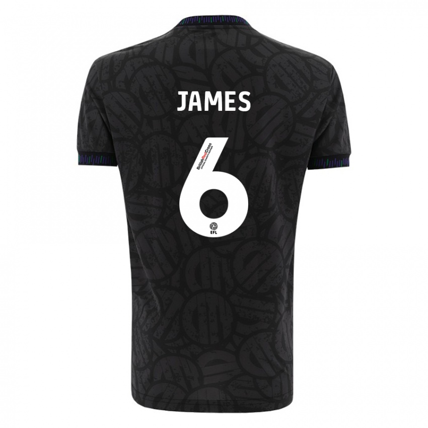 Børn Matty James #6 Sort Udebane Spillertrøjer 2023/24 Trøje T-Shirt
