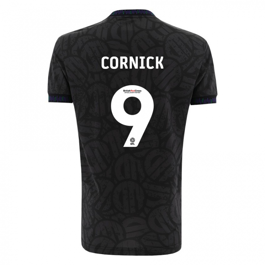 Børn Harry Cornick #9 Sort Udebane Spillertrøjer 2023/24 Trøje T-Shirt