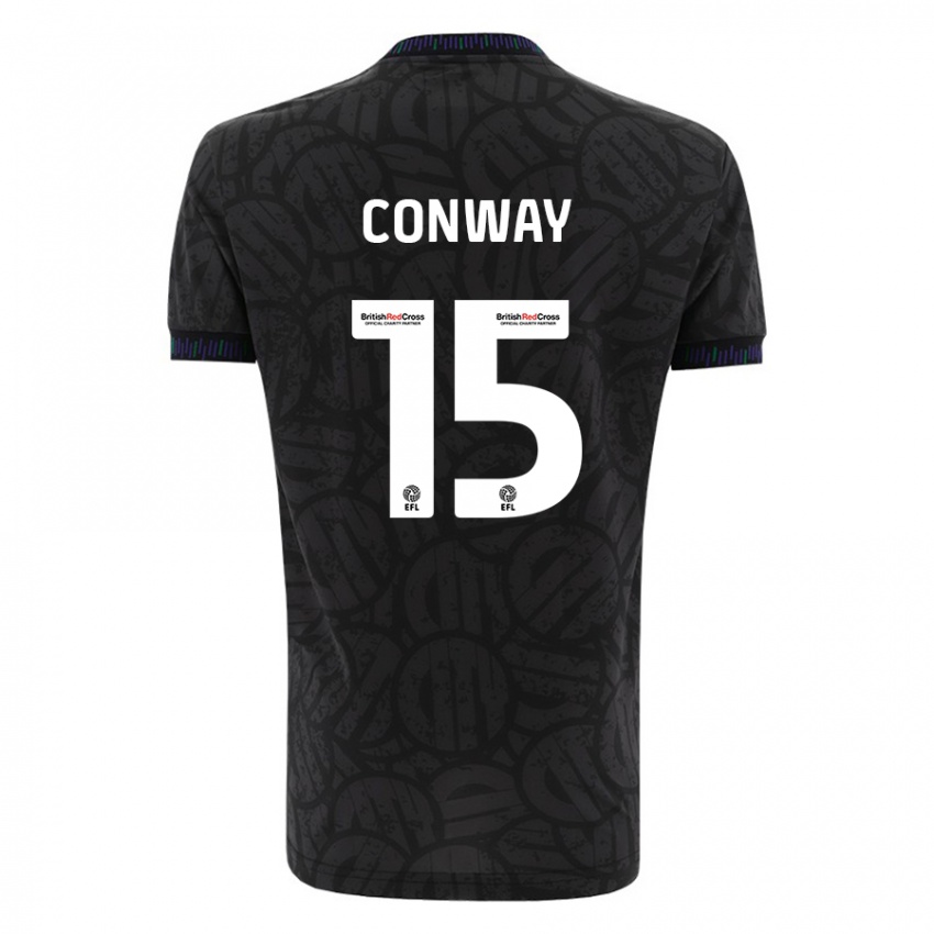 Børn Tommy Conway #15 Sort Udebane Spillertrøjer 2023/24 Trøje T-Shirt