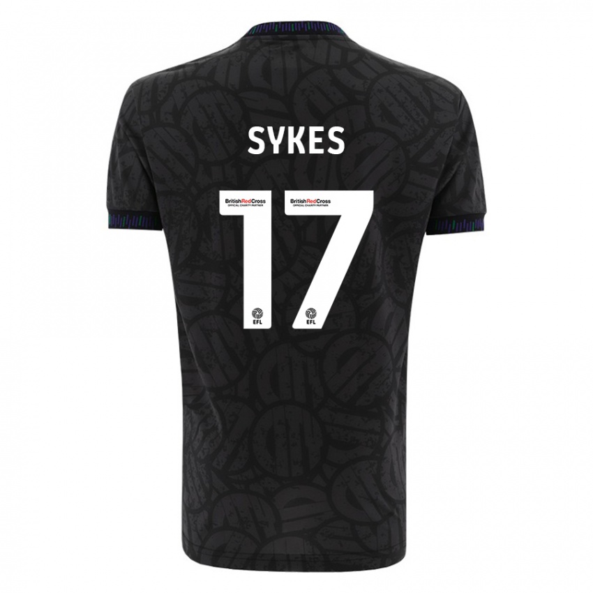 Børn Mark Sykes #17 Sort Udebane Spillertrøjer 2023/24 Trøje T-Shirt