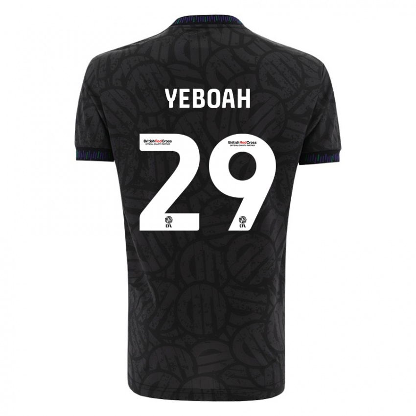 Børn Ephraim Yeboah #29 Sort Udebane Spillertrøjer 2023/24 Trøje T-Shirt