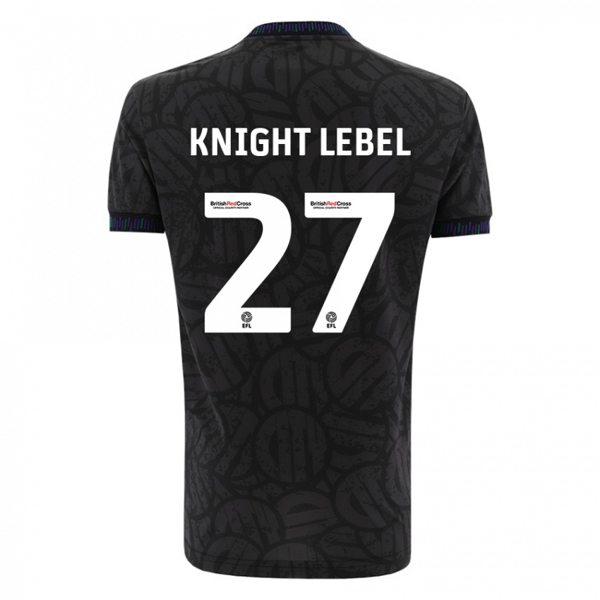 Børn Jamie Knight-Lebel #27 Sort Udebane Spillertrøjer 2023/24 Trøje T-Shirt