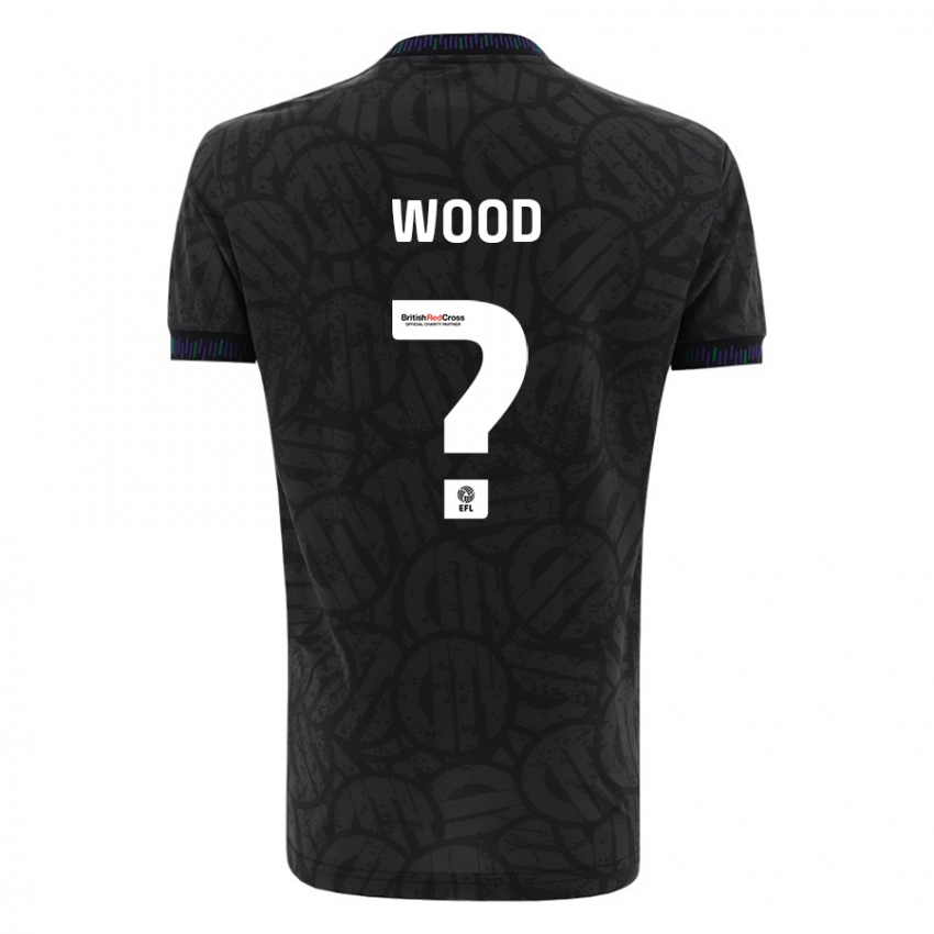 Børn Callum Wood #0 Sort Udebane Spillertrøjer 2023/24 Trøje T-Shirt