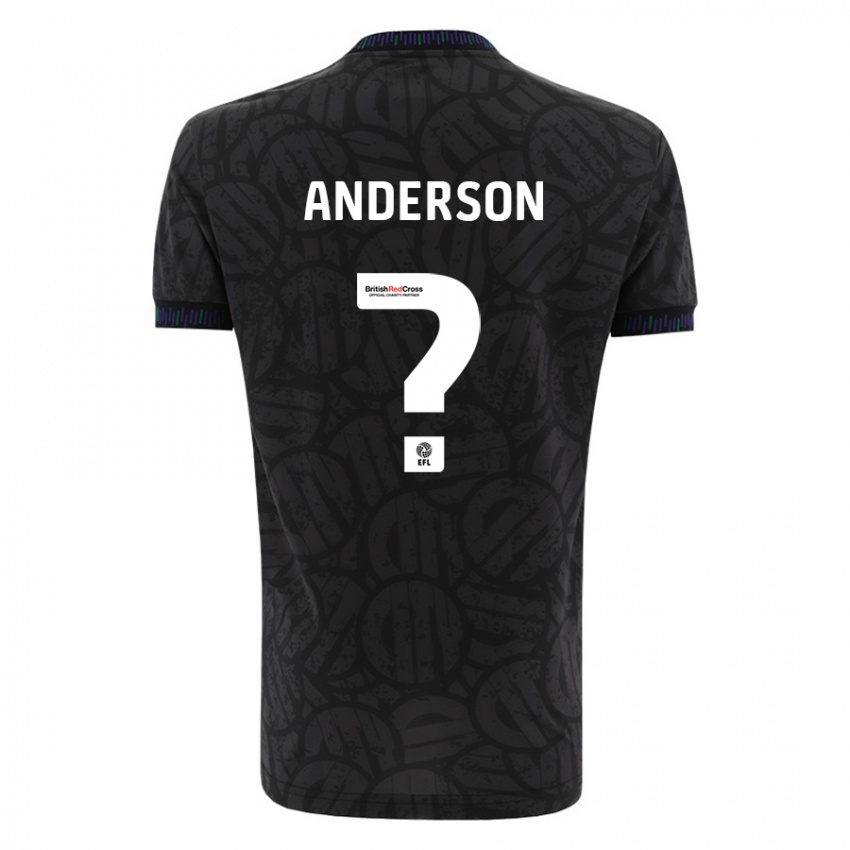 Børn Taine Anderson #0 Sort Udebane Spillertrøjer 2023/24 Trøje T-Shirt