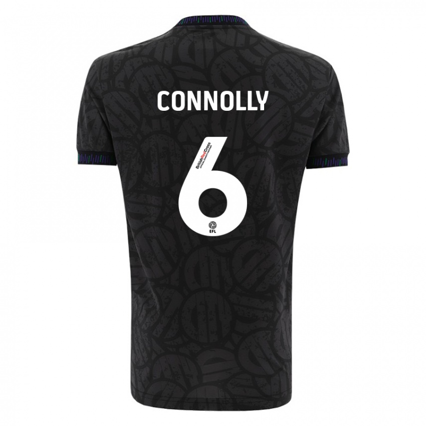 Børn Megan Connolly #6 Sort Udebane Spillertrøjer 2023/24 Trøje T-Shirt