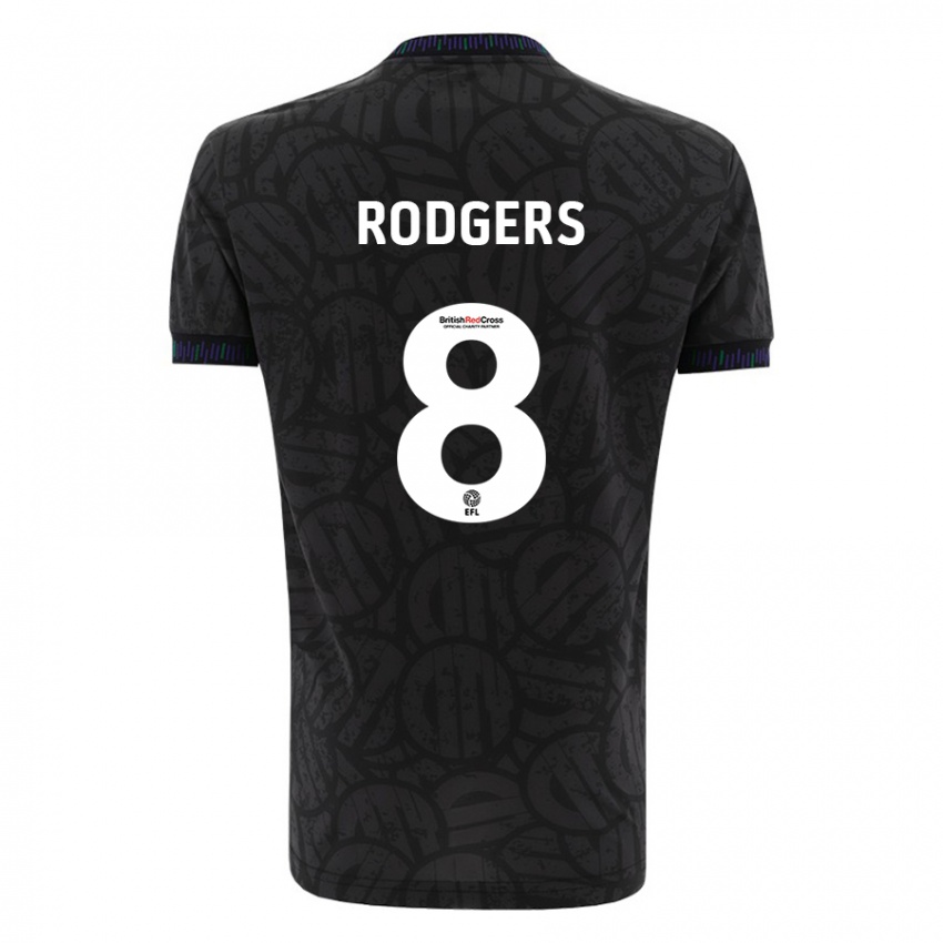 Børn Amy Rodgers #8 Sort Udebane Spillertrøjer 2023/24 Trøje T-Shirt